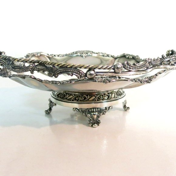 Antique - The Meridan Silver Plate Co. 01663 Bridal Basket - Silver Plate - Picture 5 of 14